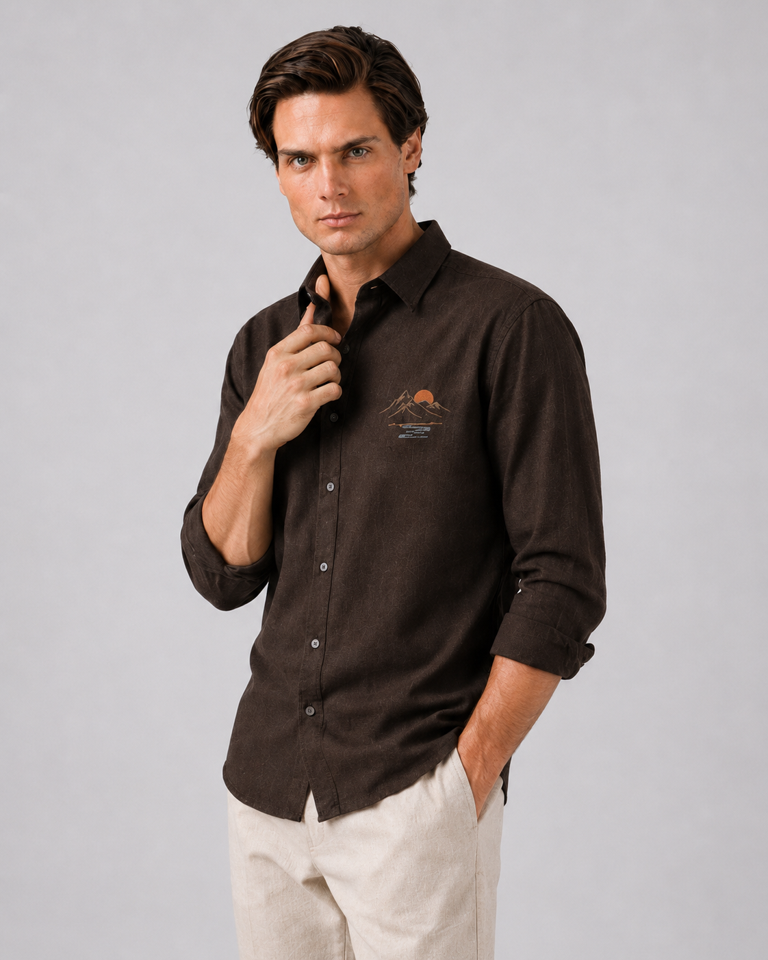 Summit Trail Embroidered Cotton Shirt
