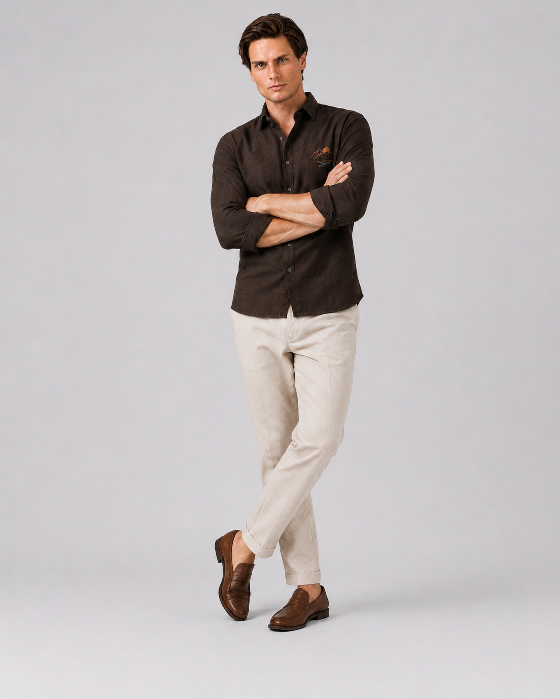 Summit Trail Embroidered Cotton Shirt