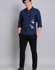 Twin Flying Crane Full Sleeve Casual Shirt