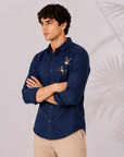 Wild Flight Embroidered Cotton Shirt