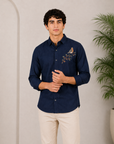 Songbird Embroidered Cotton Shirt