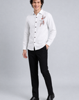 Elegant Flying Crane Full Sleeve Casual Shirt