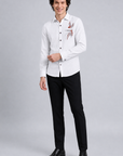 Elegant Flying Crane Full Sleeve Casual Shirt