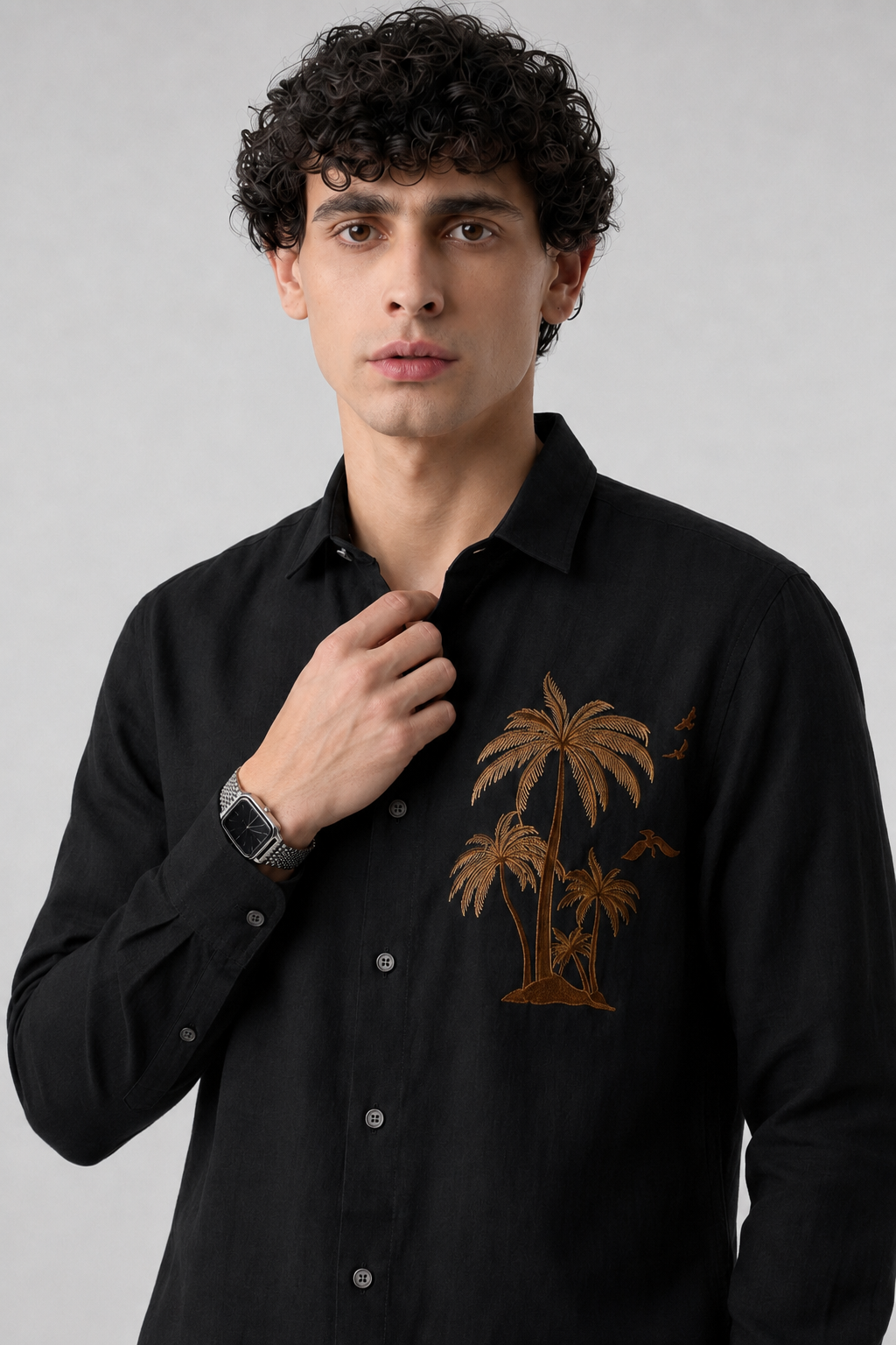 Tropical Palm Tree Full Sleeve Casual Shirt