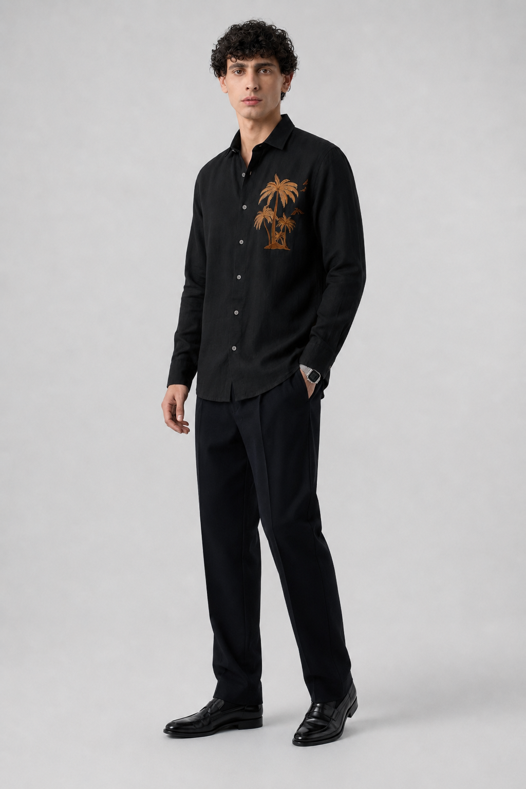 Tropical Palm Tree Full Sleeve Casual Shirt