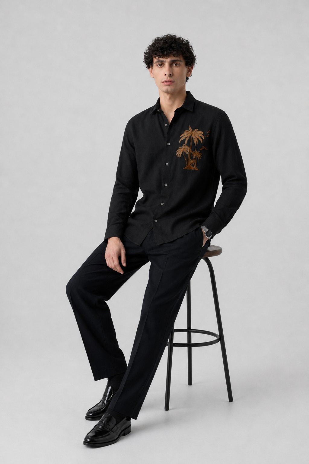 Tropical Palm Tree Full Sleeve Casual Shirt