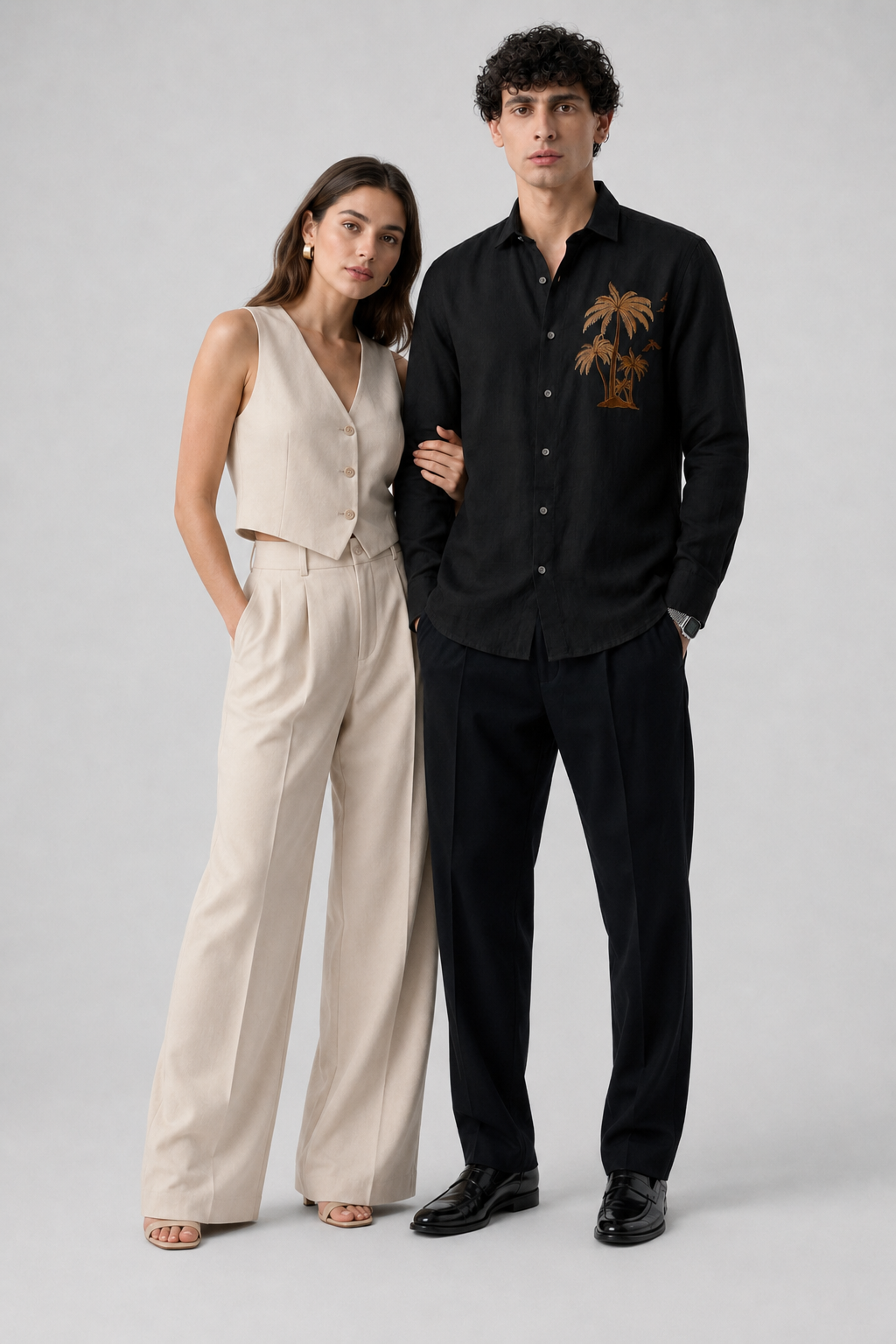 Tropical Palm Tree Full Sleeve Casual Shirt