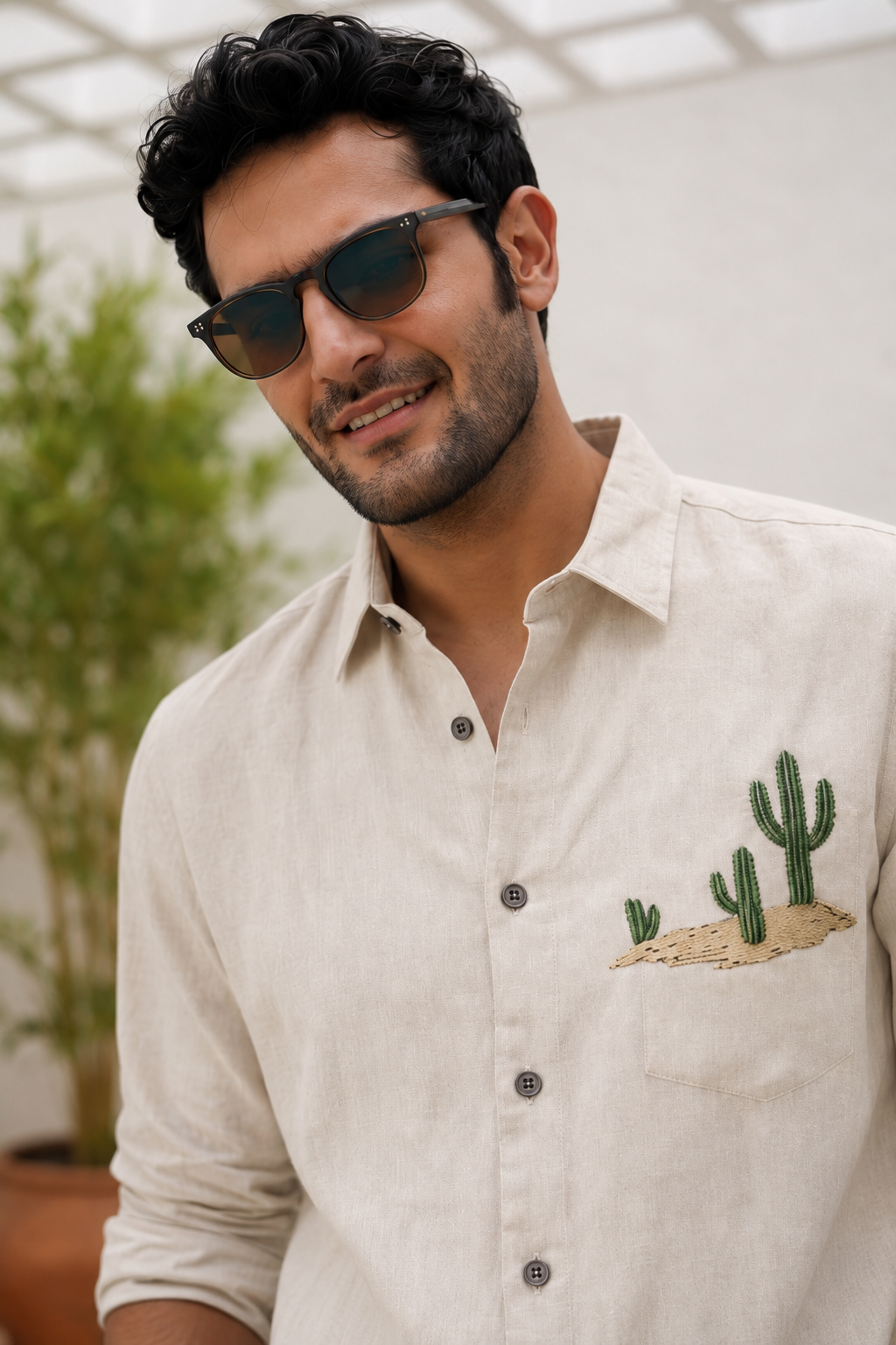Desert Cactus Full Sleeve Casual Shirt