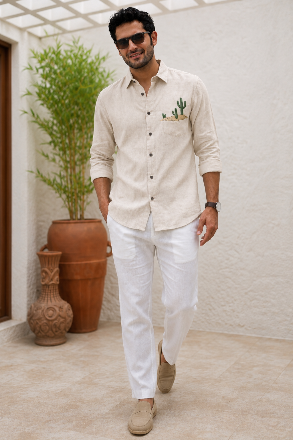 Desert Cactus Full Sleeve Casual Shirt