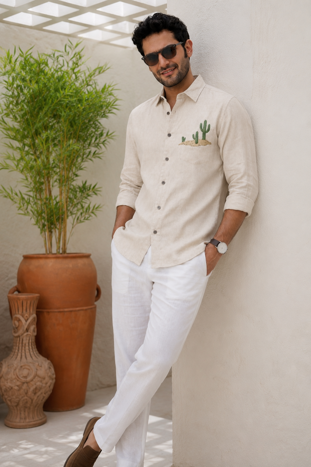 Desert Cactus Full Sleeve Casual Shirt