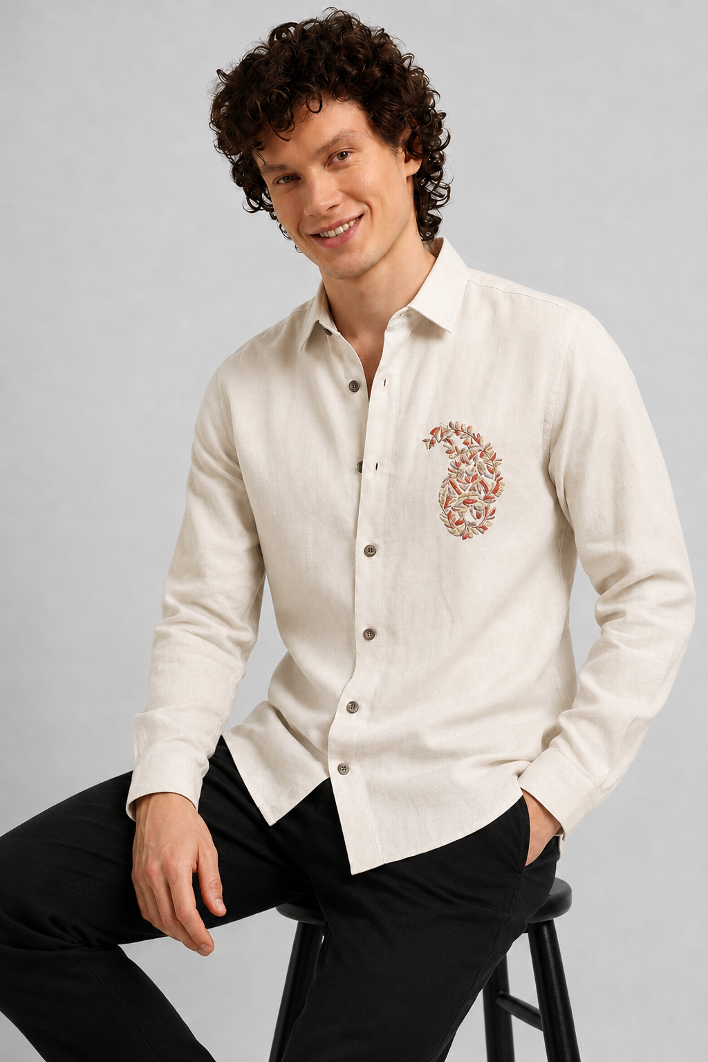Paisley Floral Full Sleeve Casual Shirt