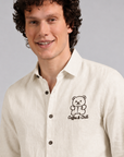 Coffee & Chill Bear Full Sleeve Casual Shirt
