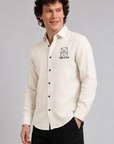 Coffee & Chill Bear Full Sleeve Casual Shirt