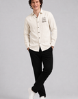 Coffee & Chill Bear Full Sleeve Casual Shirt
