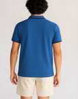 Placket Detail Regular Polo Shirt blue