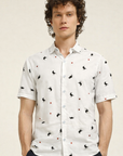 Riverine Shirt With White Print