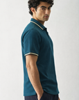Placket Detail Regular Polo Shirt DARK blue