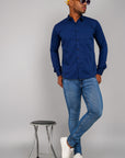 Plain Cotton Shirt navy