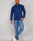 Plain Cotton Shirt navy