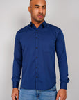 Plain Cotton Shirt navy