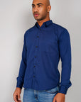 Plain Cotton Shirt navy