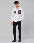 Royal Crest White Premium Satin Shirt