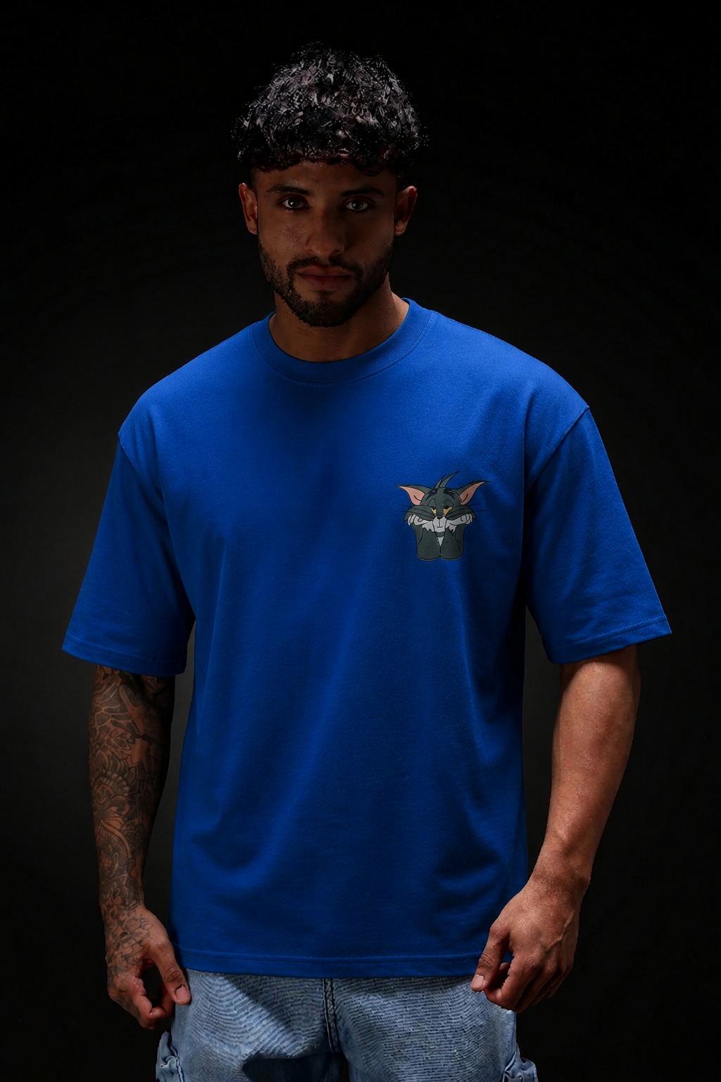 220 GSM Premium Cotton T-Shirt   blue