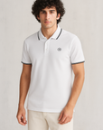 Placket Detail Regular Polo Shirt white
