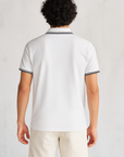 Placket Detail Regular Polo Shirt white