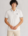 Placket Detail Regular Polo Shirt white