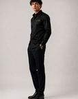 CASA NOIR Luxe Black Satin Shirt