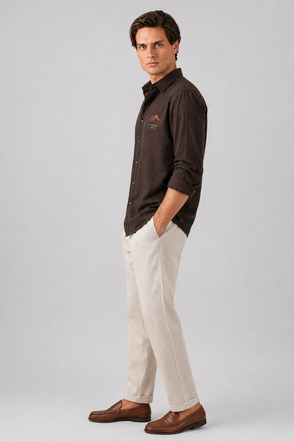 Summit Trail Embroidered Cotton Shirt