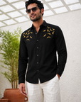 Golden Flight Embroidered Cotton Shirt