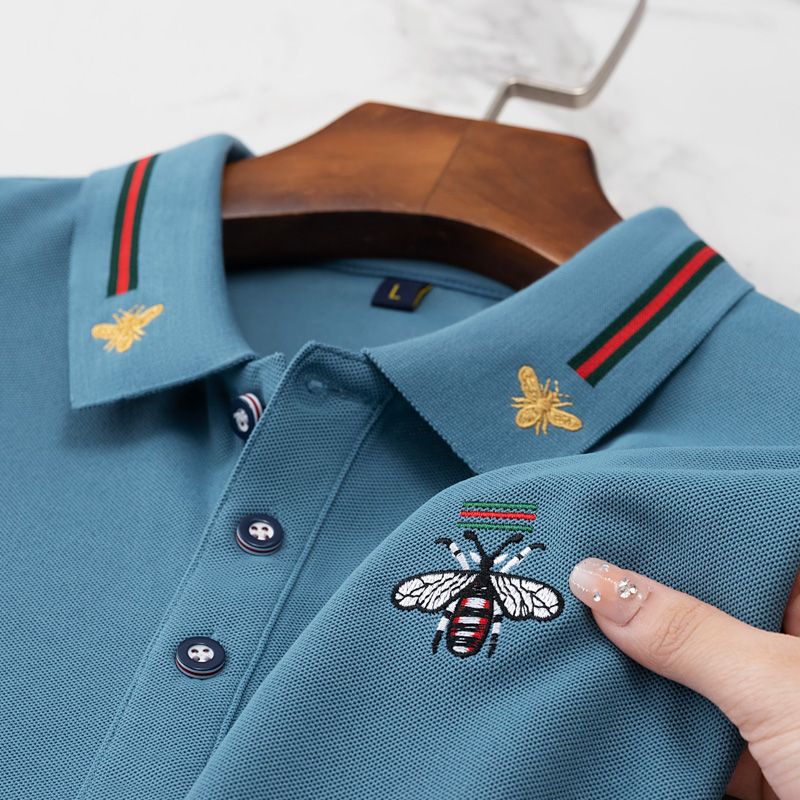 Luxurious Bee Emblem Signature Collar Polo T-Shir