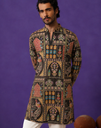 Men’s Black Heritage  Short Kurta